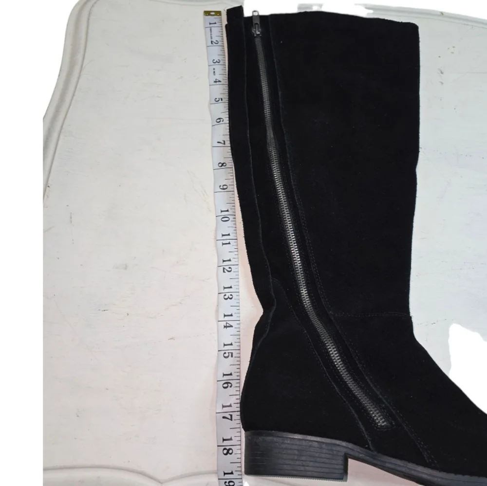 Matisse SCARLET Black Suede Leather TALL Boots Size 6.5 WIDE‎ CALF